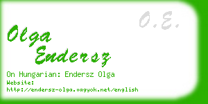 olga endersz business card